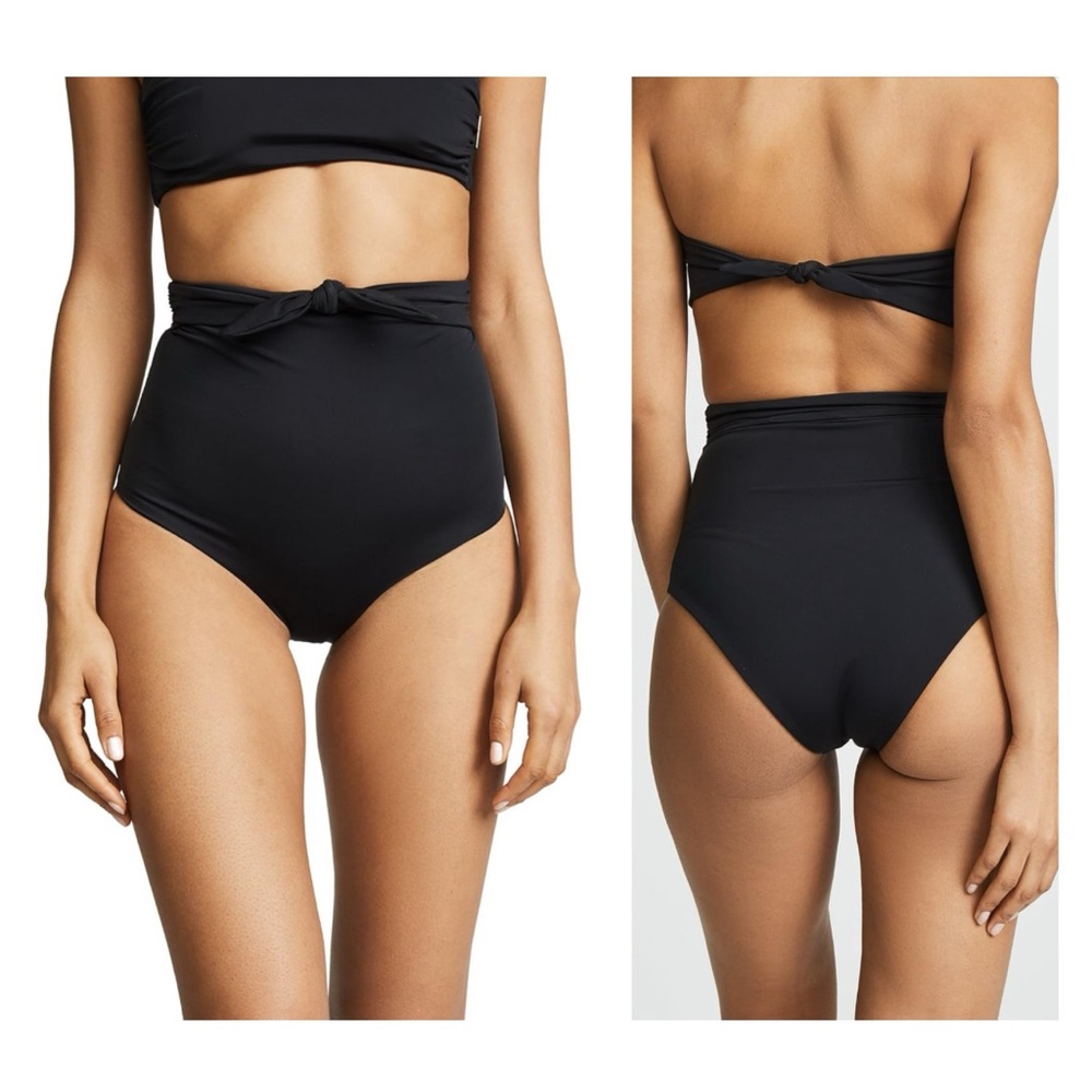 Mara Hoffman UPF 50+ High-Waist Bikini Bottom Black XS, L